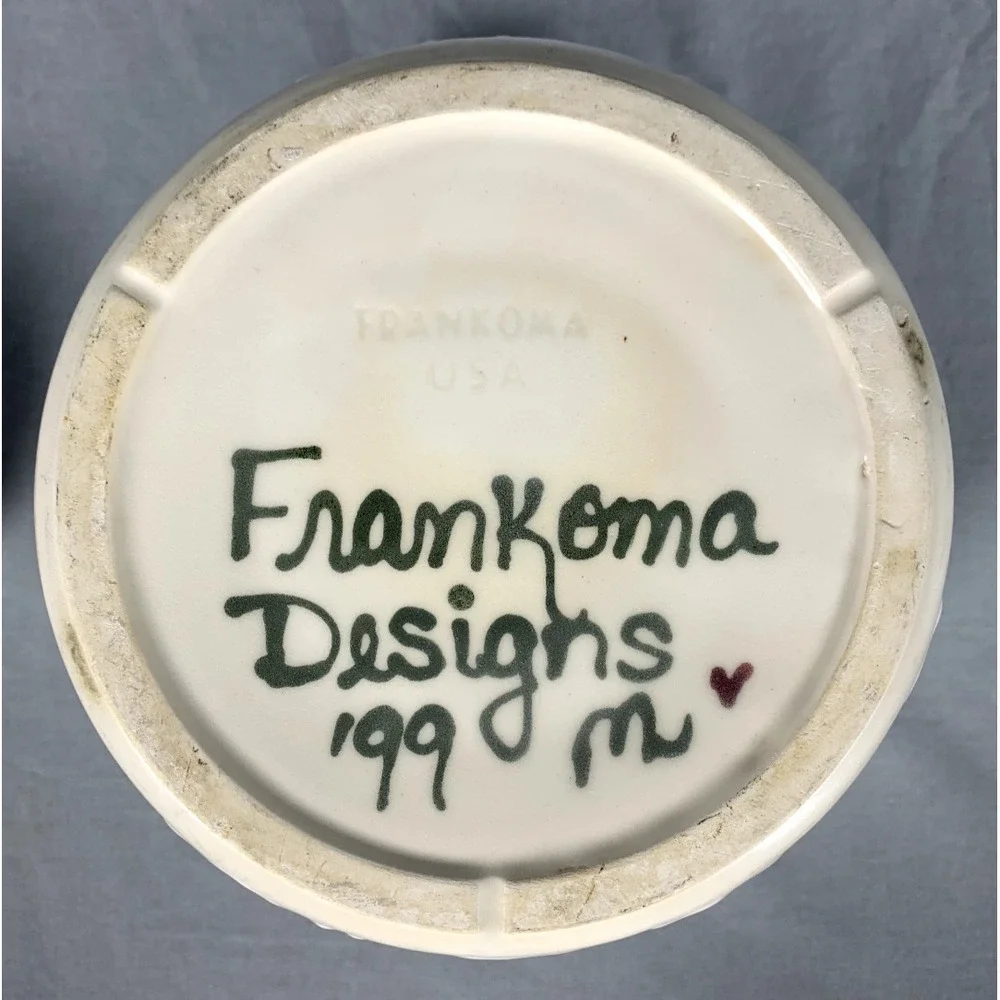 Rare 1999 Signed Frankoma Pottery Hand Painted Gingerbread Cookie Jar